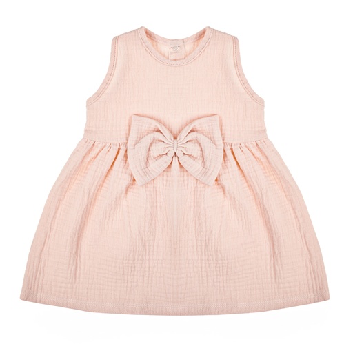 Robe Muslin sans manches rose