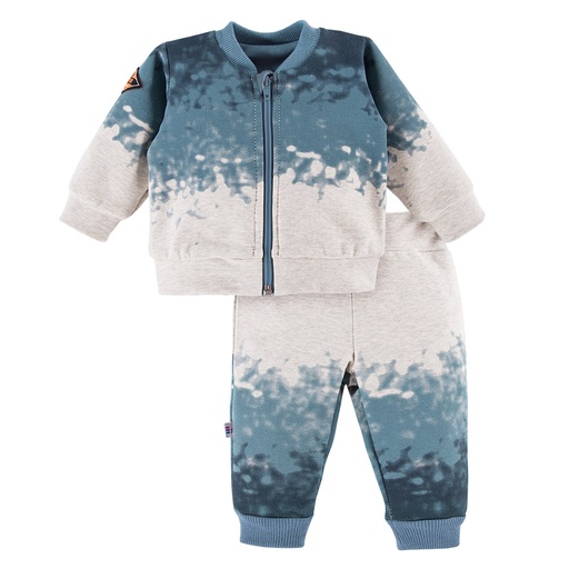 Ensemble Jogger et Sweatshirt Retro Seashore bleu et beige